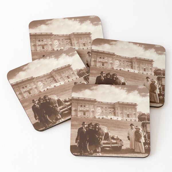 Item preview, Old Time Reenactment in Sepia: People, Cars & Mansion designed and sold by CakenCoffeeCafe.