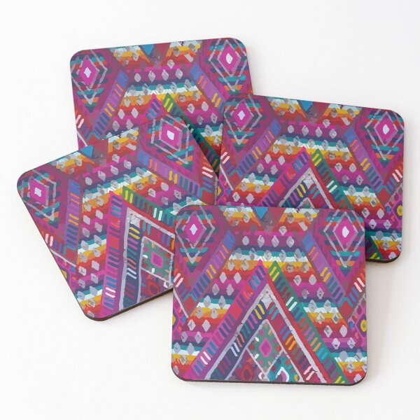 Item preview, Dopamine decor aztec textile bright multicolor maximalist decor mexican folk art designed and sold by T-Mex.
