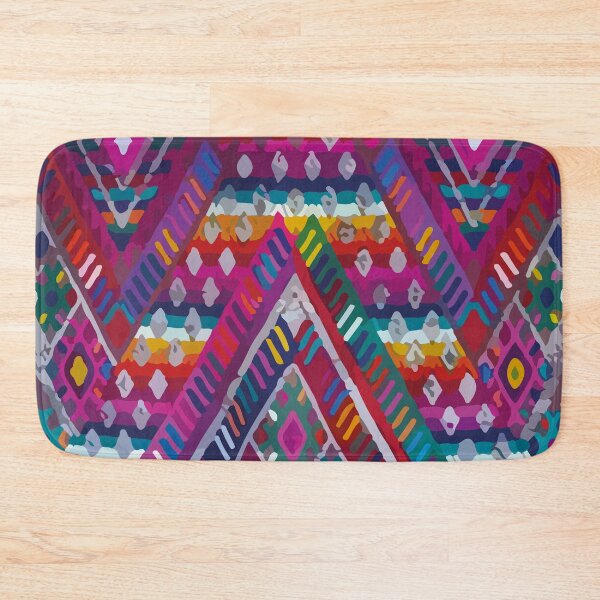 Item preview, Dopamine decor aztec textile bright multicolor maximalist decor mexican folk art designed and sold by T-Mex.