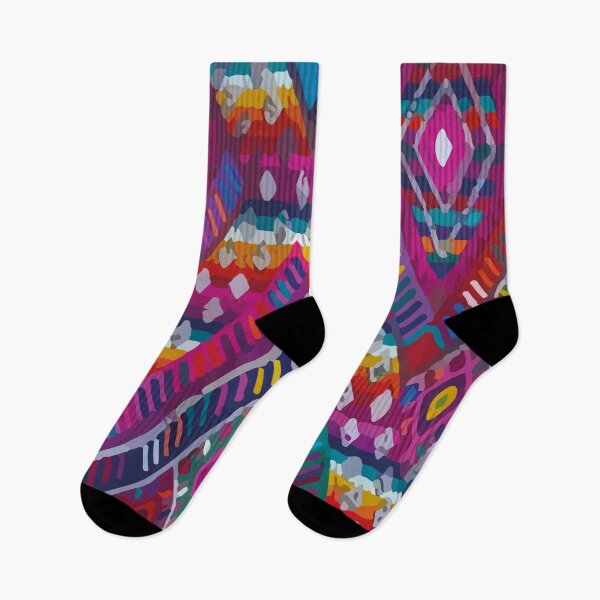 Item preview, Dopamine decor aztec textile bright multicolor maximalist decor mexican folk art designed and sold by T-Mex.