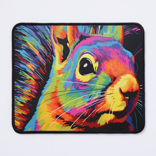 Item preview, Eastern Gray Squirrel portraits art. animal colorful. Animal throw pillow.  designed and sold by formform.