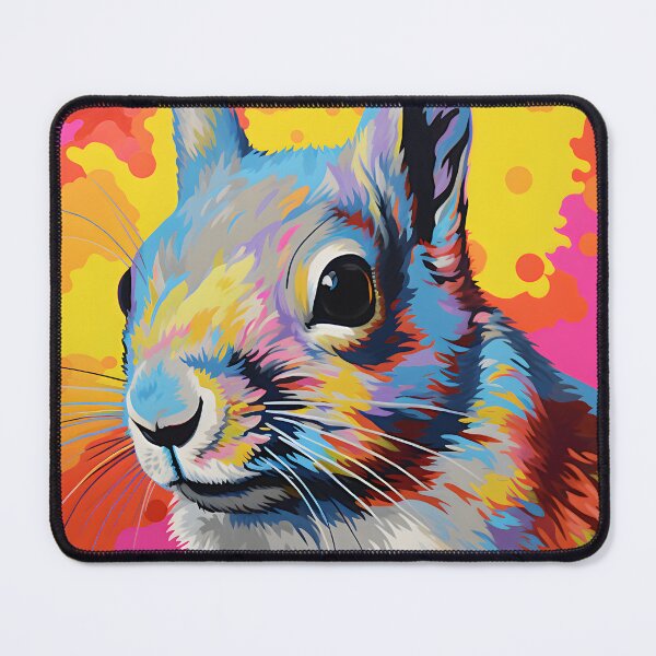 Item preview, Eastern Gray Squirrel portraits art. animal colorful. Animal throw pillow.  designed and sold by formform.