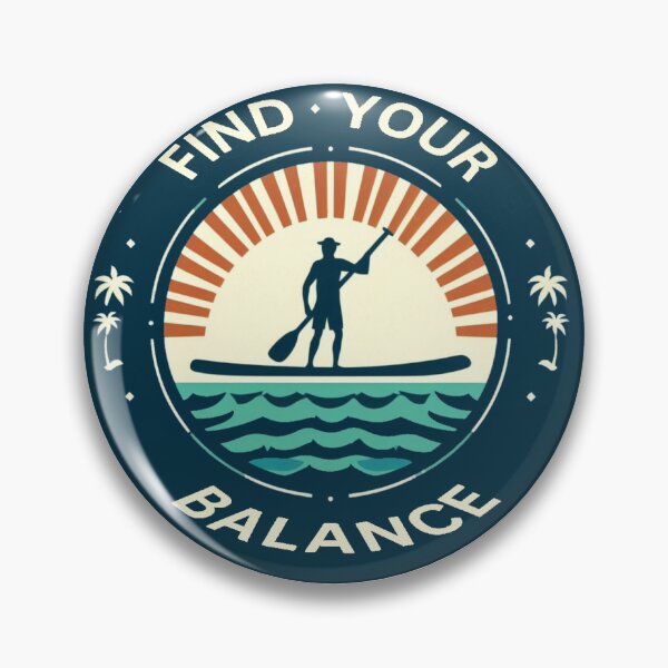 Item preview, Find your balance paddleboarding logo designed and sold by VistaMar.
