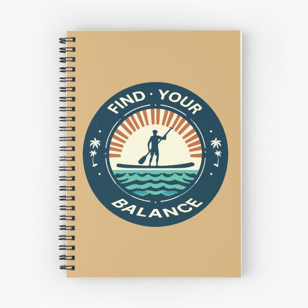 Item preview, Find your balance paddleboarding logo designed and sold by VistaMar.