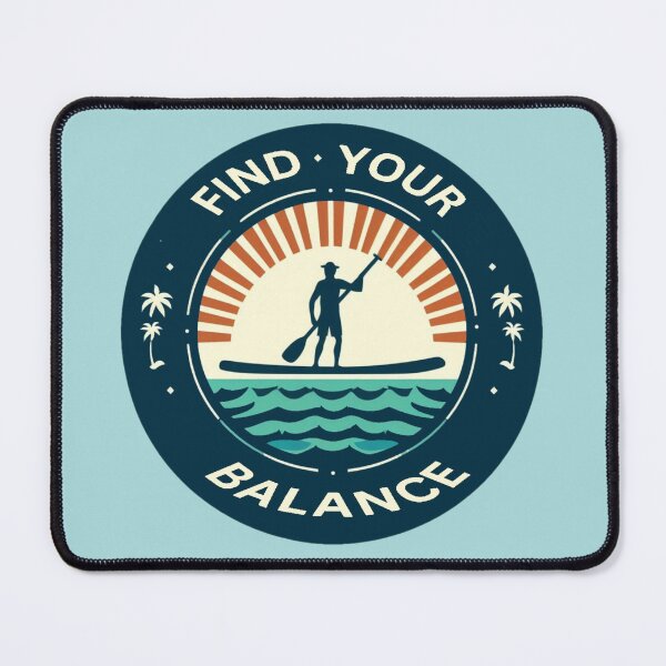 Item preview, Find your balance paddleboarding logo designed and sold by VistaMar.