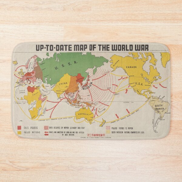 Item preview, WW2 - Up-to-date map of the world war (1942) by Manila Shimbun-sha. designed and sold by TheHappyK.