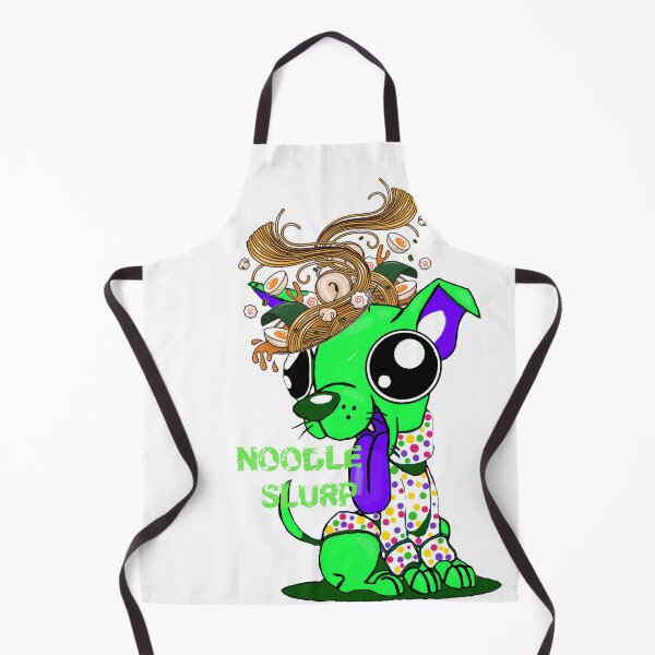 Item preview, Noodle Slurp, Funny Cute, "Think Noodles" Green Dog, Gaming designed and sold by IDoMatterROSASS.