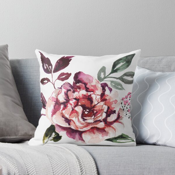 Item preview, Watercolor floral bouquet of Pink Lisianthus flower designed and sold by Anis Illustration.