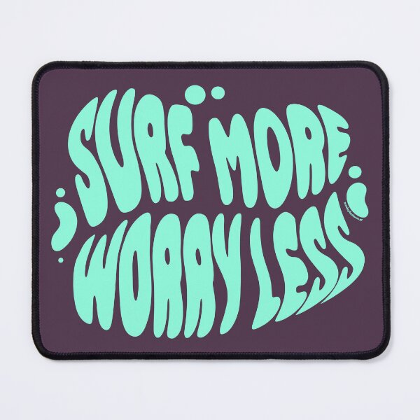 Item preview, Surf More Worry Less | 60s Psy Lettering designed and sold by monkeybusiness.pt.