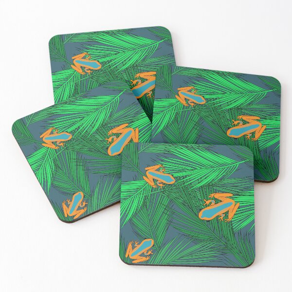 Item preview, Tree Frog Pattern in Berry Blue designed and sold by Andrea Turner.