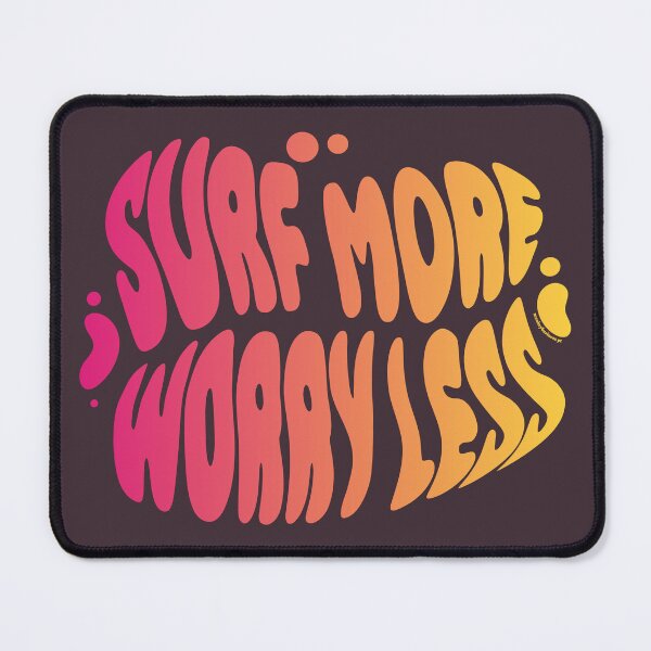 Item preview, Surf More Worry Less | 60s Psy Lettering designed and sold by monkeybusiness.pt.