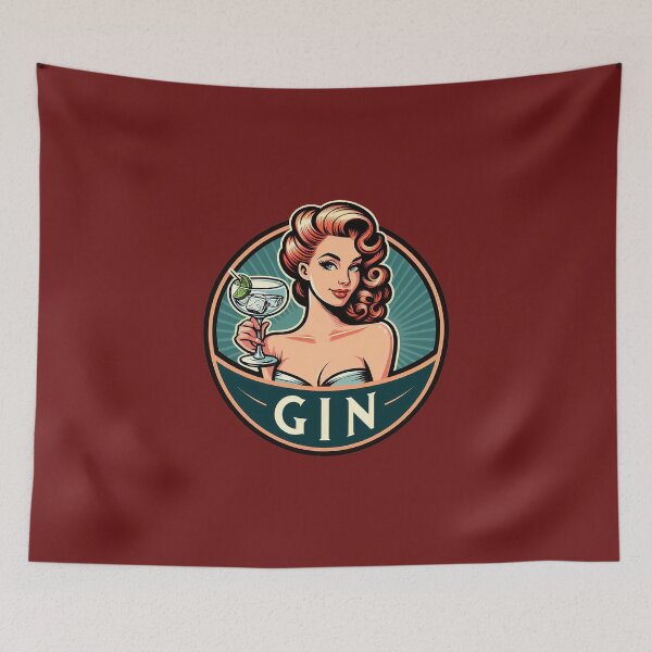 Artikelvorschau, Retro Beverage - Gin entworfen und verkauft von MugshotsAndMore.