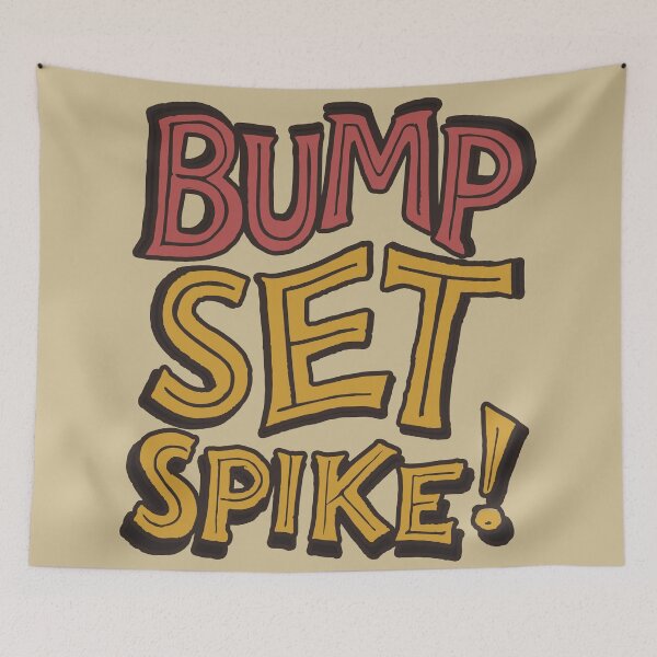 Item preview, Bump, Set, Spike! Retro Styled Hand lettering  designed and sold by Feline Rockstars.