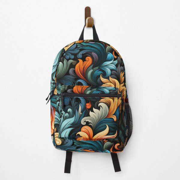 Item preview, Abstract floral pattern in vibrant colors designed and sold by Miauau Studio.