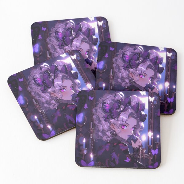 Item preview, Gothic Mystical Midnight Butterflies Anime Girl designed and sold by bubblegoth.
