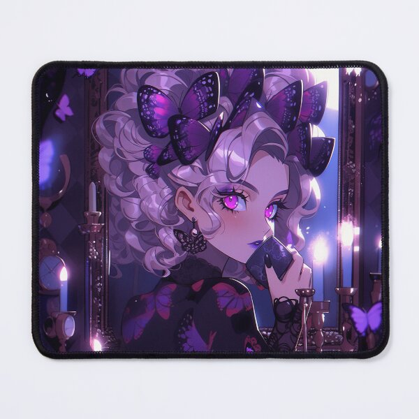 Item preview, Gothic Mystical Midnight Butterflies Anime Girl designed and sold by bubblegoth.