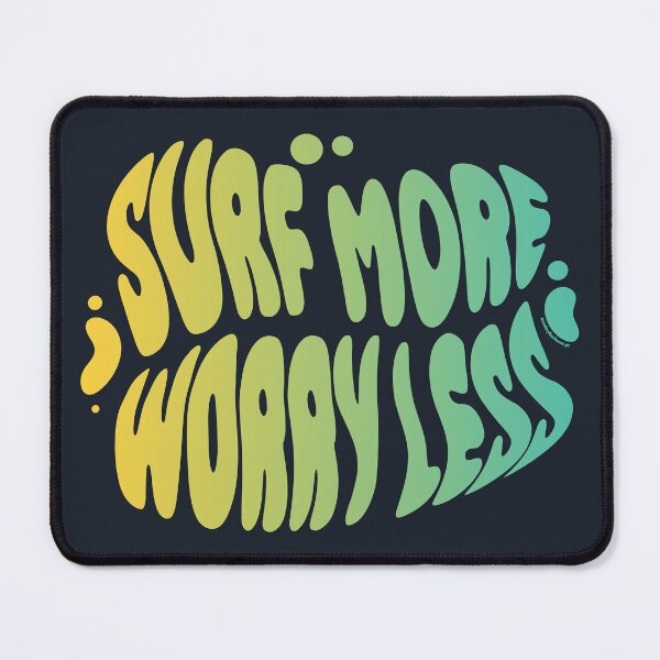 Item preview, Surf More Worry Less | 60s Psy Lettering designed and sold by monkeybusiness.pt.