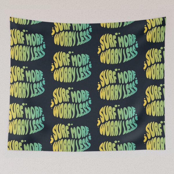 Item preview, Surf More Worry Less | 60s Psy Lettering designed and sold by monkeybusiness.pt.