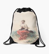 Female Figure Drawstring Bag