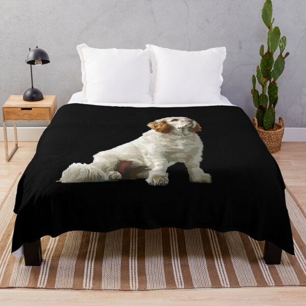 Item preview, 16-bit Pixel Art Clumber Spaniel designed and sold by CUTEDOGGIEZ.