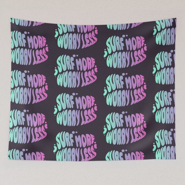 Item preview, Surf More Worry Less | 60s Psy Lettering designed and sold by monkeybusiness.pt.
