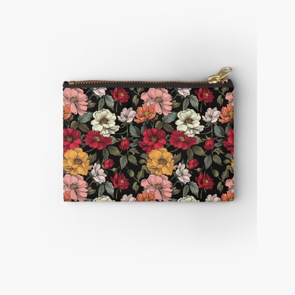 Item preview, Vintage Blooms: Multicolored Flowers on Noir Canvas designed and sold by cruzjone.