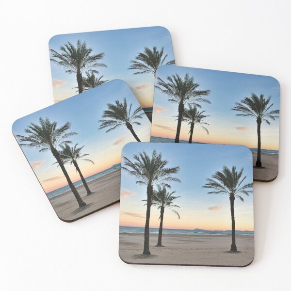 Item preview, palm trees at sunset designed and sold by seasandlands.