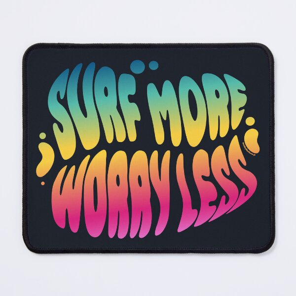 Item preview, Surf More Worry Less | 60s Psy Lettering designed and sold by monkeybusiness.pt.