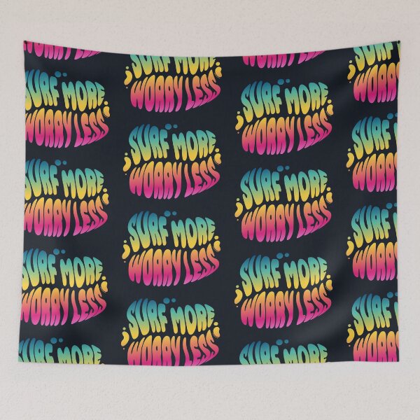 Item preview, Surf More Worry Less | 60s Psy Lettering designed and sold by monkeybusiness.pt.