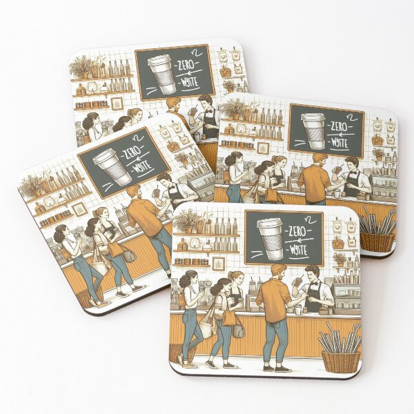 Item preview, Eco-Friendly Coffee Shop Vibes designed and sold by Wonderall.