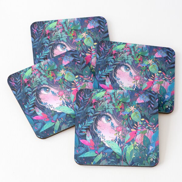 Item preview, Vibrant Botanical Gaze Anime Girl designed and sold by bubblegoth.