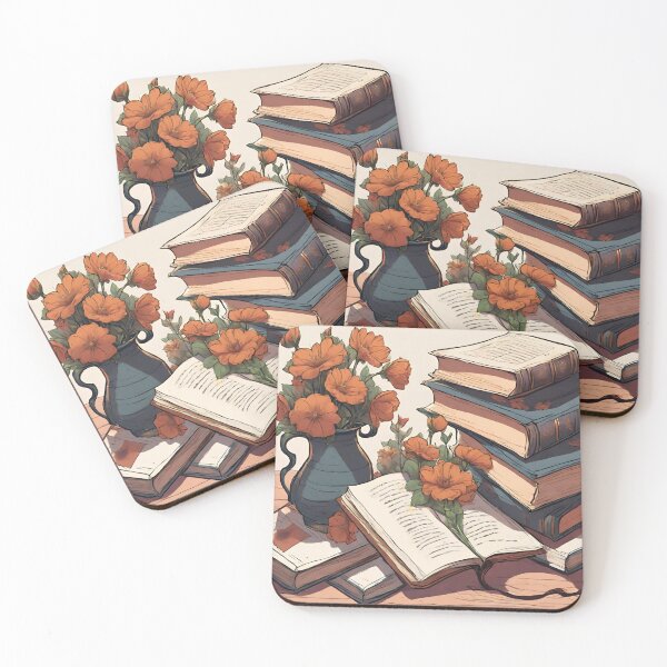 Item preview, Cozy books filled with flowers designed and sold by Wildflowerinc.