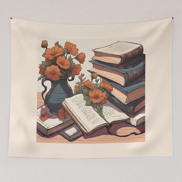 Item preview, Cozy books filled with flowers designed and sold by Wildflowerinc.