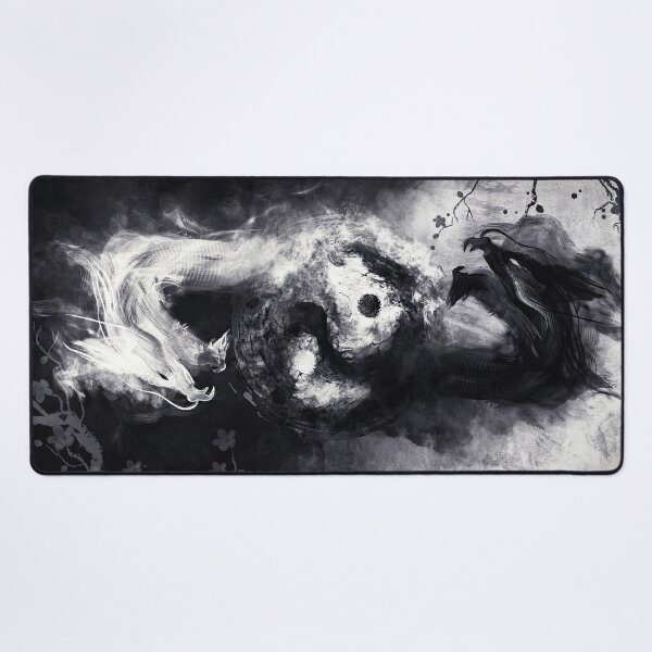 Vista previa del artículo con la obra «Dragón japonés Ying Yang», diseñado y vendido por momosstyle.