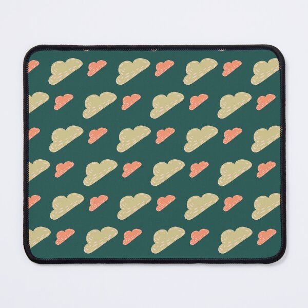 Item preview, Green & Red Clouds on Green Texture ; Bohemian Pattern designed and sold by PatternInArt.