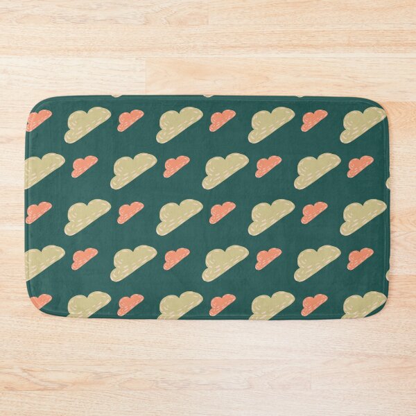 Item preview, Green & Red Clouds on Green Texture ; Bohemian Pattern designed and sold by PatternInArt.