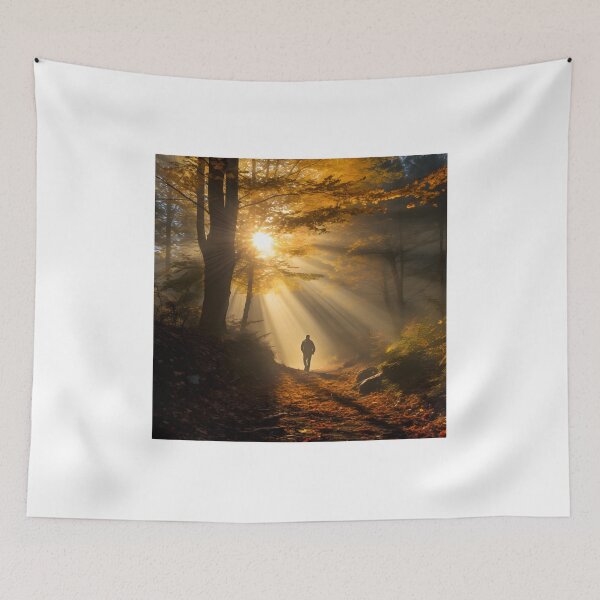 Item preview, Autumn Solitude Hike in the Misty Forest designed and sold by Shirtastically.