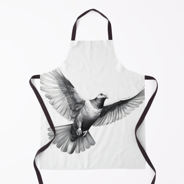 Item preview, Black and White pigeon pencil drawing designed and sold by Pencil-Art.