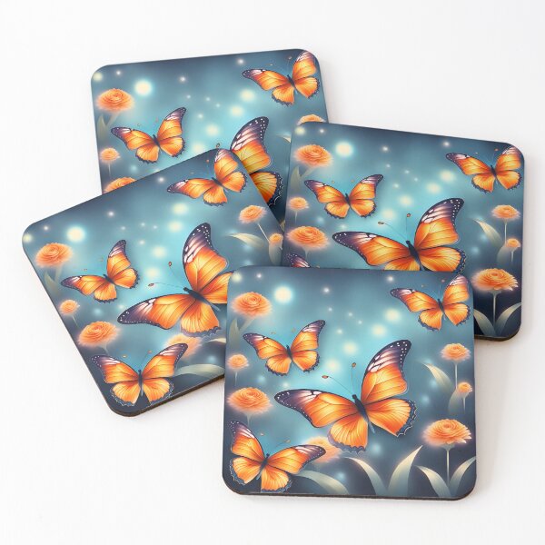 Item preview, orange butterflies designed and sold by Lunaawga.