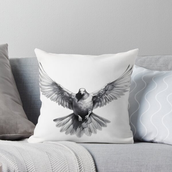 Item preview, Black and White pigeon pencil drawing designed and sold by Pencil-Art.