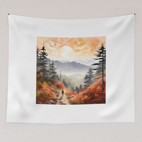 Item preview, Foggy Autumn Hike in the Mountains designed and sold by Shirtastically.