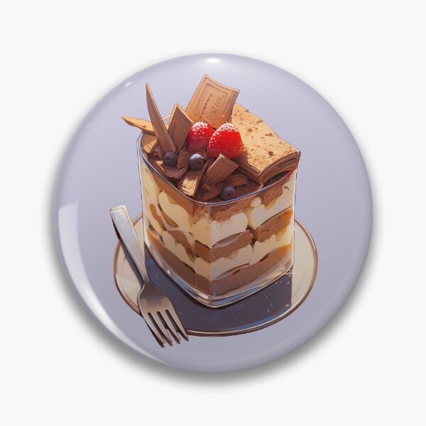 Artikelvorschau, Copy of Delicious Tiramisu or Cake in Glass with Strawberries entworfen und verkauft von NomNomSticker.