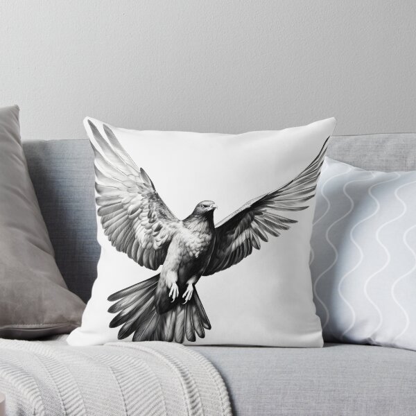 Item preview, Black and White pigeon pencil drawing designed and sold by Pencil-Art.
