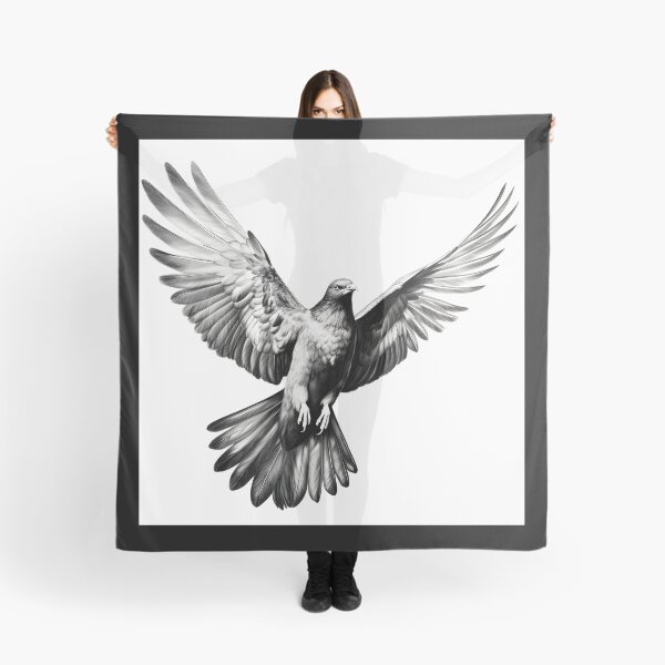 Item preview, Black and White pigeon pencil drawing designed and sold by Pencil-Art.
