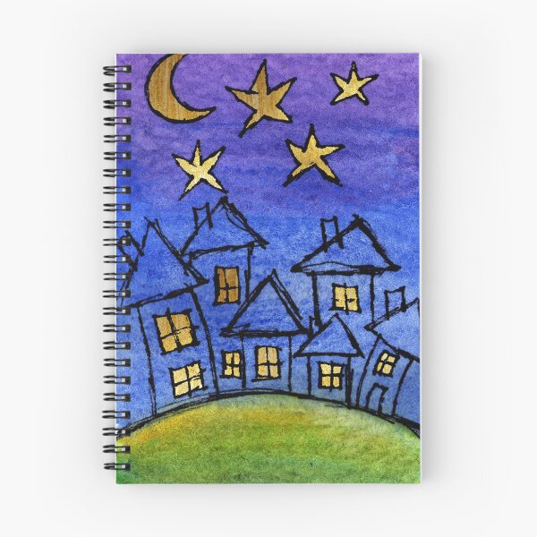 Item preview, Houses on Hill at Night designed and sold by Aithlin123.