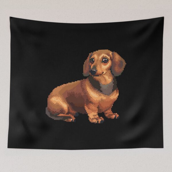Item preview, 16-bit Pixel Art Dachshund designed and sold by CUTEDOGGIEZ.