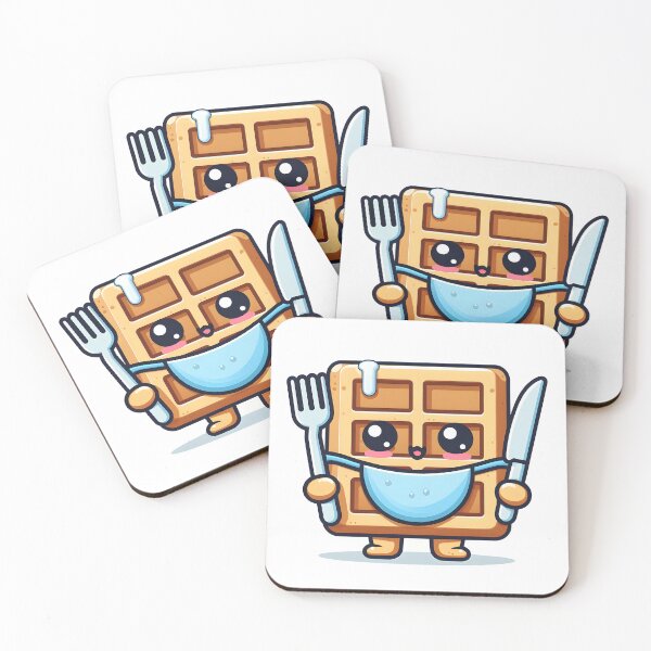 Item preview, Kawaii Waffle With Bib designed and sold by CanvasCutie.