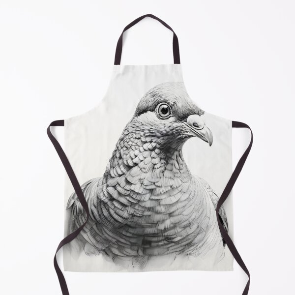 Item preview, Black and White pigeon pencil drawing designed and sold by Pencil-Art.