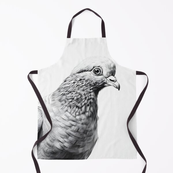 Item preview, Black and White pigeon pencil drawing designed and sold by Pencil-Art.