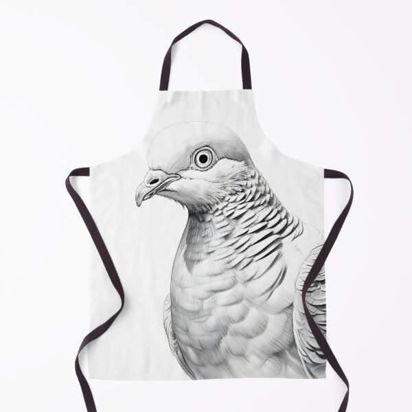 Item preview, Black and White pigeon pencil drawing designed and sold by Pencil-Art.